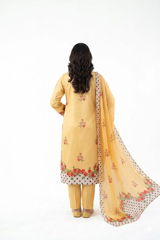 3-Piece Silk Stitched